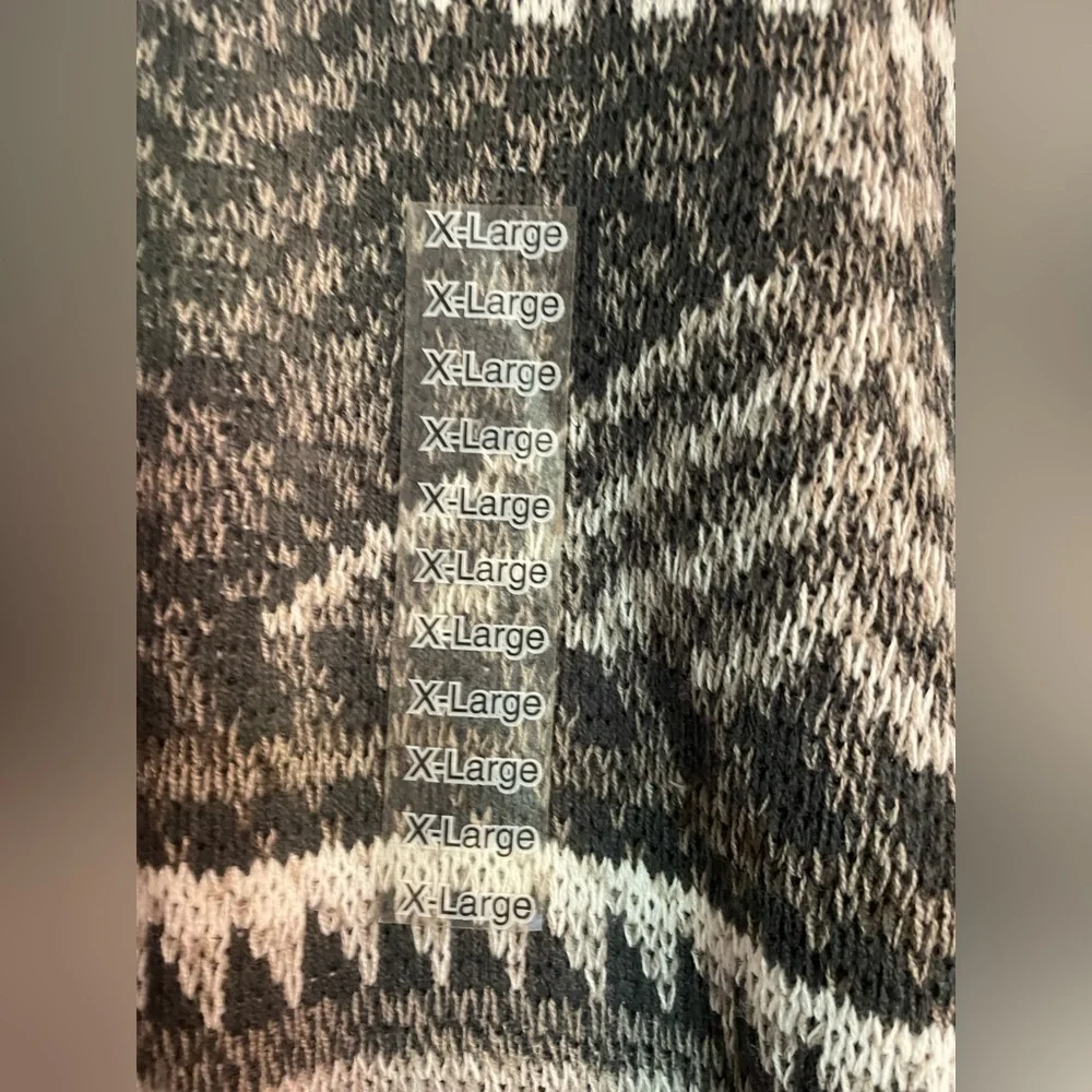 Vintage Bugle Boy Knit Collared Sweater Black and White Patterned